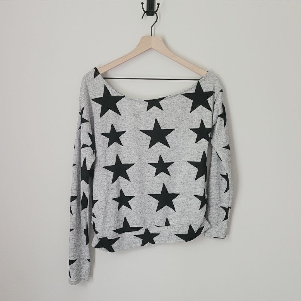 Bailey's Blossoms Mommy & Me Black & Grey Off Shoulder Sweaters Size Extra Small